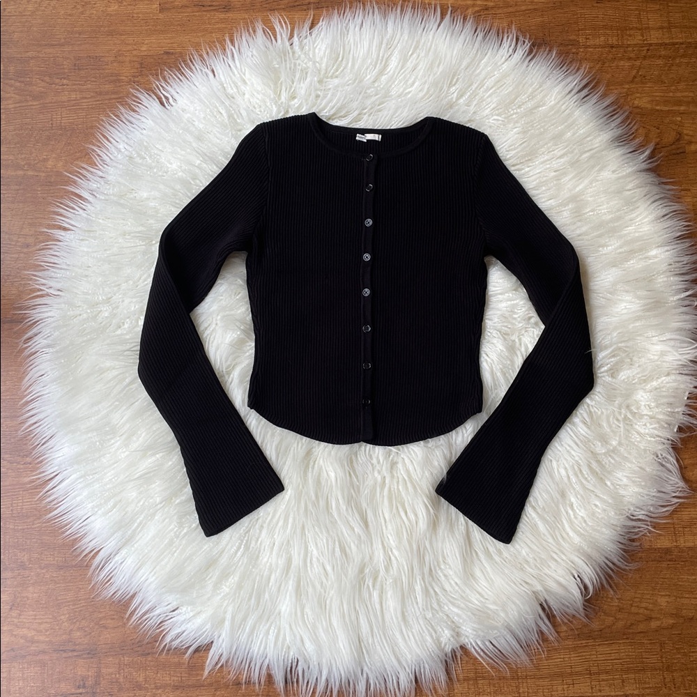 House of CB Sylvia Black Ribbed Knit (cardigan only)